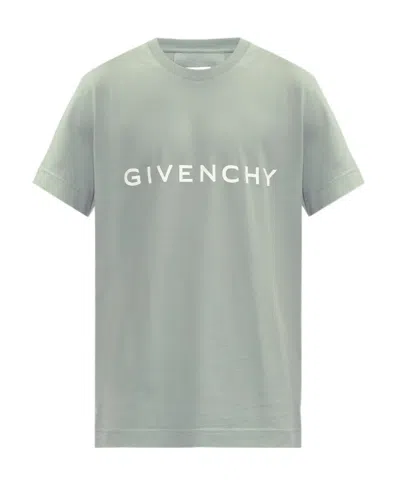 Givenchy Logo-print Cotton T-shirt In Blue