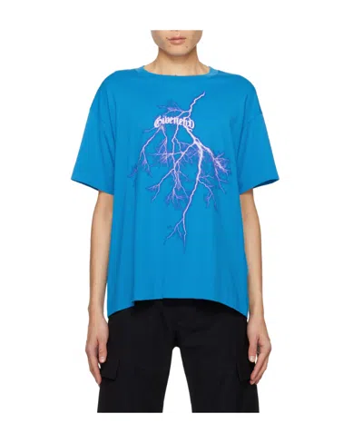 Givenchy Logo-print Cotton T-shirt In Blue