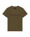 Givenchy Slim Fit Logo Cotton T Shirt In Green