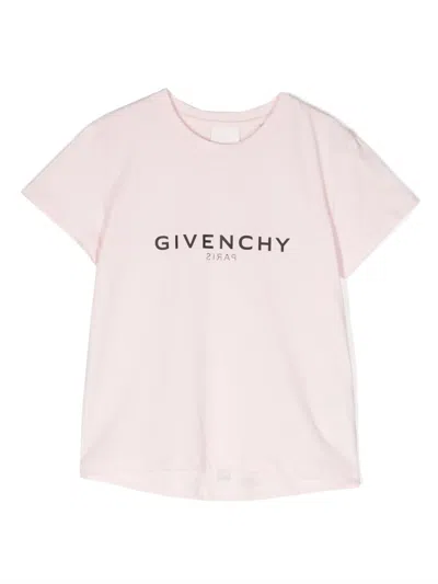 Givenchy Kids' Logo-print Cotton T-shirt In Pink