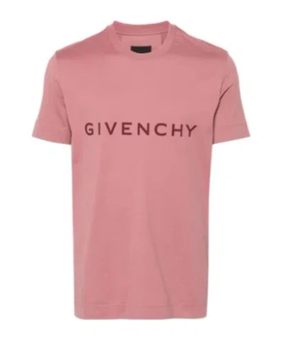 Givenchy Logo-print Cotton T-shirt In Pink