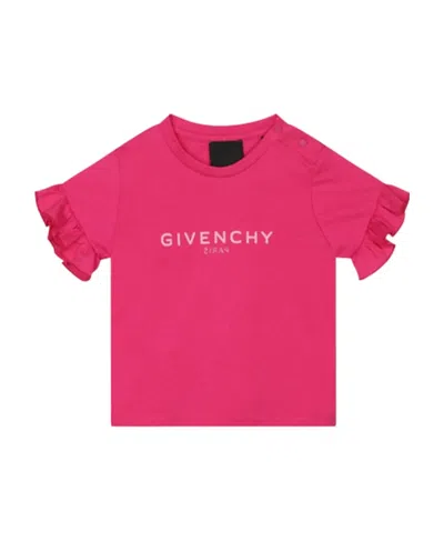 Givenchy Logo-print Cotton T-shirt In Pink