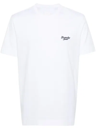 Givenchy Crew Neck T-shirt With Ribbed Neckline In White