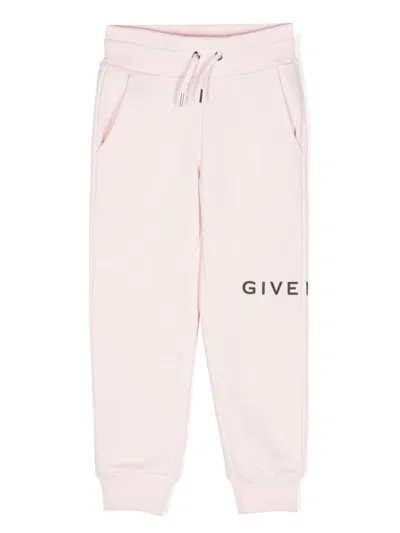 Givenchy Kids' Logo-print Cotton Track Pants In White
