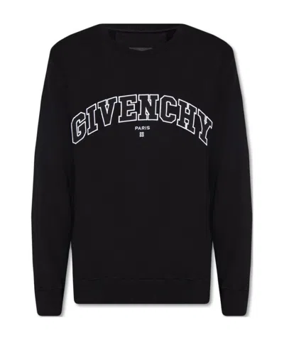 Givenchy Logo-print Crew-neck Sweatshirt In Black