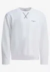 Givenchy White Couture Seam Sweatshirt With Embroidered Logo Men In White