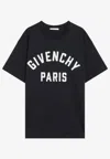 Givenchy Navy Short-sleeved T-shirt With Logo In Blue