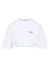 Givenchy Cropped Fit T-shirt In Cotton With Stamp Print Clothing In White