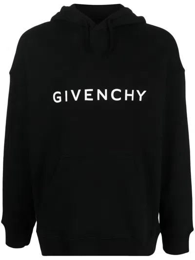 Givenchy Logo-print Hoodie In Black