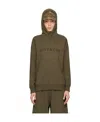 Givenchy Logo Print Drawstring Hoodie In Green