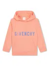 Givenchy Logo-print Drawstring Hoodie In Orange