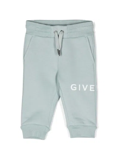 Givenchy Babies' Logo-print Drawstring Trousers In Blue