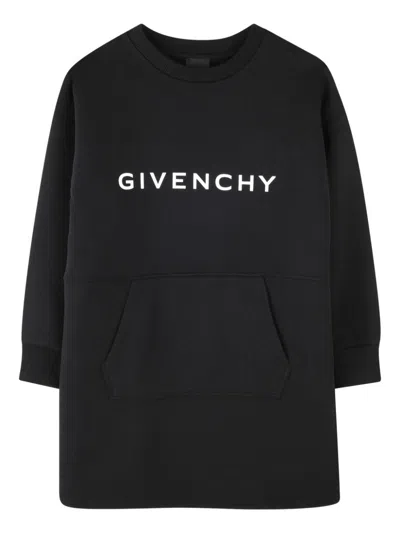 Givenchy Kids' Logo-print Dress In Black