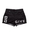 Givenchy Logo-print Elasticated-waist Swim Shorts In Black