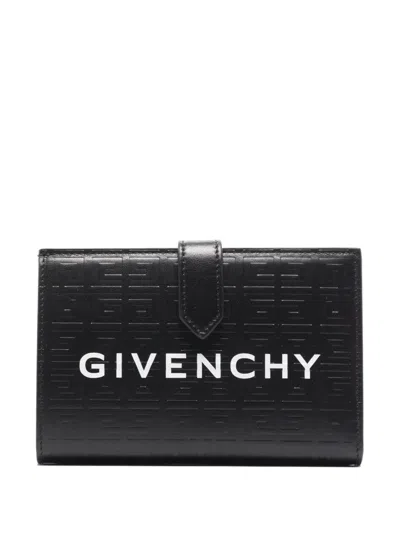 Givenchy Logo-print Embossed Wallet In Black