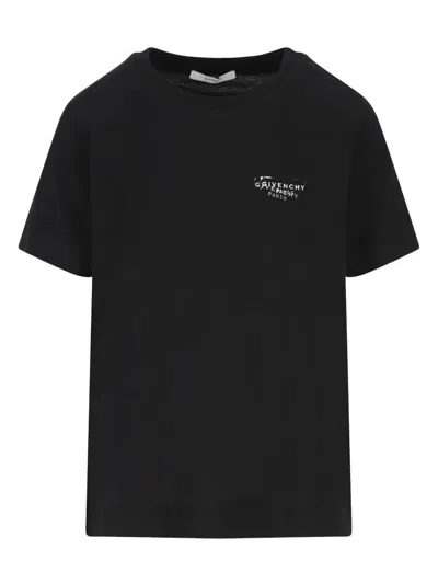 Givenchy Logo-print Fitted T-shirt Clothing In Black