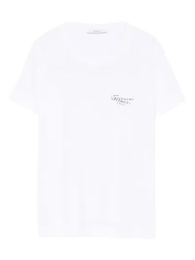 GIVENCHY GIVENCHY LOGO-PRINT FITTED T-SHIRT CLOTHING