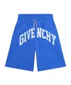 Givenchy Logo-print Fleece Shorts In Blue