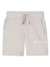 Givenchy Logo-print Fleece Shorts In Neutrals