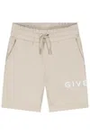 Givenchy Logo-print Fleece Shorts In Nude