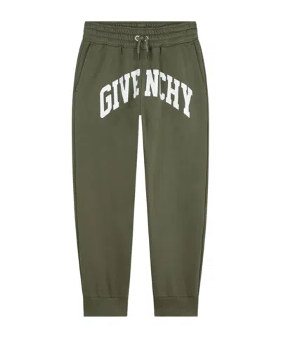 Givenchy Logo-print Fleece Track Pants In Green