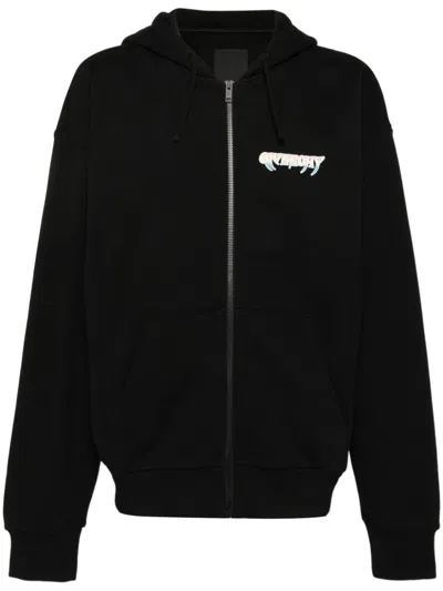 Givenchy World Tour Cotton Fleece Hoodie In Black
