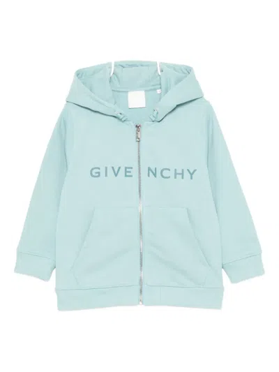 Givenchy Kids' Logo-print Hoodie In Blue