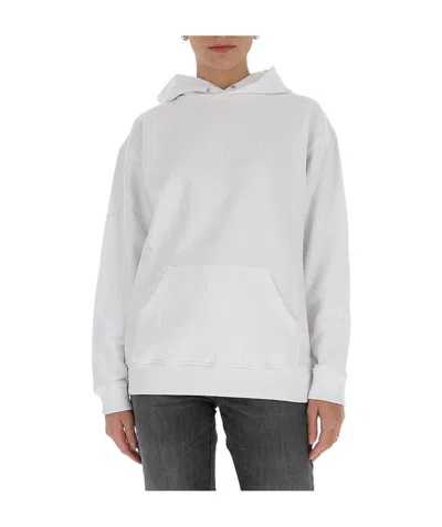 Givenchy Logo Print Hoodie In White