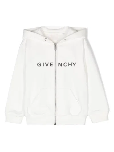 Givenchy Kids' Logo-print Hoodie In White