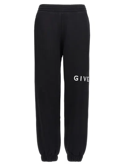 Givenchy Logo Print Joggers In Black
