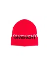 Givenchy Logo-print Knitted Beanie In Red