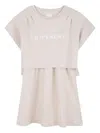 Givenchy Logo-print Layered Dress In Neutral