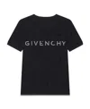 Givenchy Double Layered Fitted T-shirt In Cotton With 4g Tulle In Black