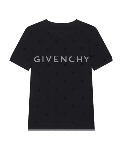 GIVENCHY GIVENCHY ALL-OVER LOGO MOTIF PATCH MESH SHIRT