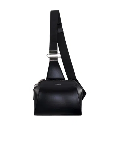 Givenchy Logo-print Leather Crossbody Bag In Black