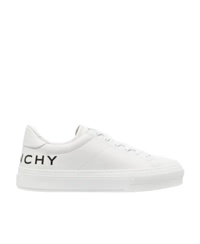 Givenchy Logo-print Leather Low-top Sneakers In White