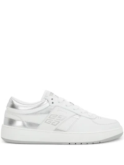 GIVENCHY LOGO-PRINT LEATHER SNEAKERS