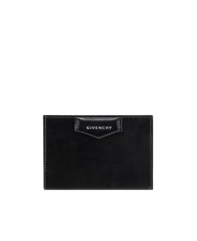 Givenchy Logo-print Leather Wallet In Black