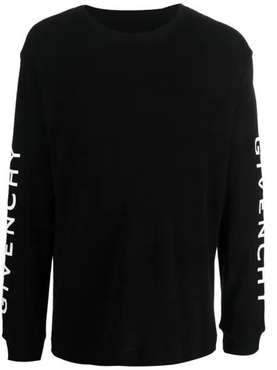 Givenchy Logo-print Long-sleeve T-shirt In Black