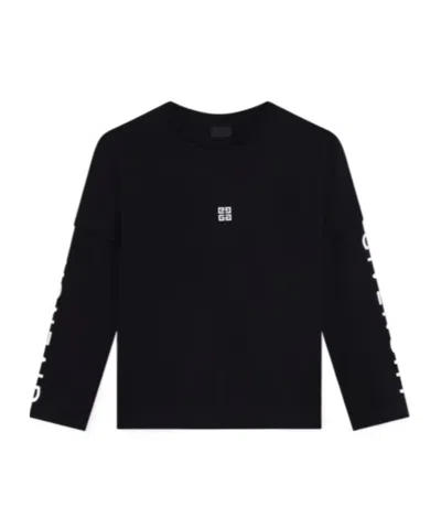 Givenchy Logo-print Long-sleeve T-shirt In Black