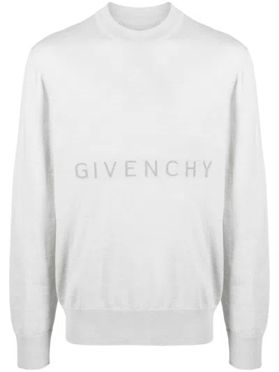 Givenchy Logo Crewneck Sweater In Gray