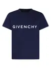 Givenchy Logo-print Organic-cotton T-shirt In Blue