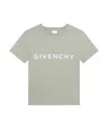 Givenchy Logo-print Organic-cotton T-shirt In Gray