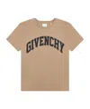 Givenchy T-shirt Aus Bio-baumwolle Mit Logo-print In Nude