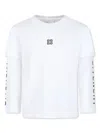 Givenchy Long Sleeve Round Neck T-shirt In White