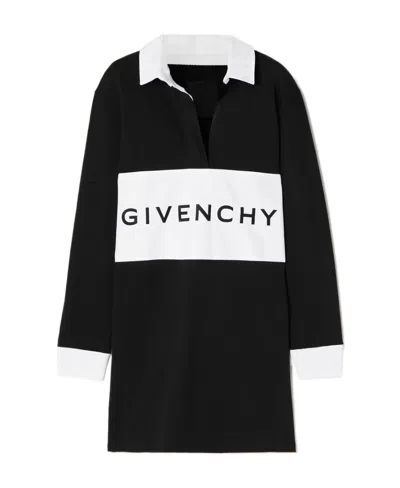 Givenchy Logo-print Polo Dress In Black