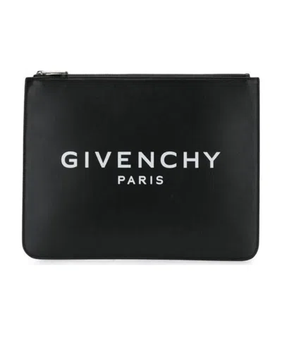 Givenchy Logo Print Pouch In Black