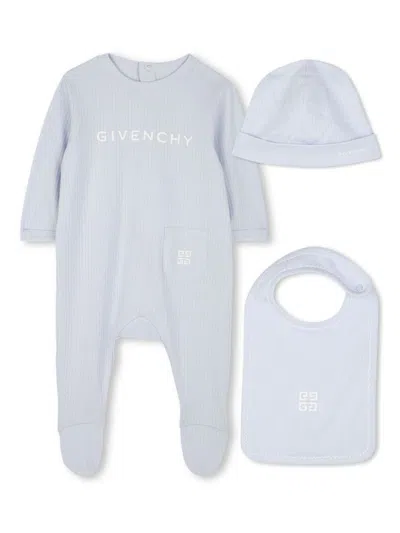 Givenchy Babies' Logo-print Pyjama Set In Light Blue