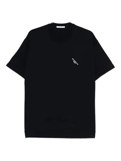 Givenchy Logo Print Regular Fit Cotton T-shirt Clothing In Black