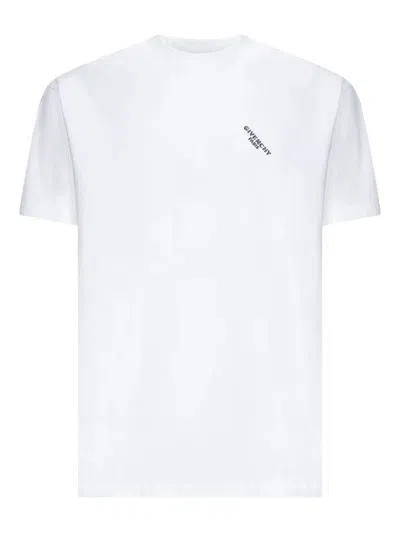 Givenchy Logo Print Regular Fit Cotton T-shirt Clothing In White